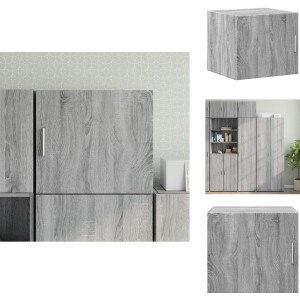 vidaXL Wandkast - Wandkasten - Hangkast - Hangende Kast - Wandkast 45x42,5x40 cm bewerkt hout grijs sonoma eikenkleurig