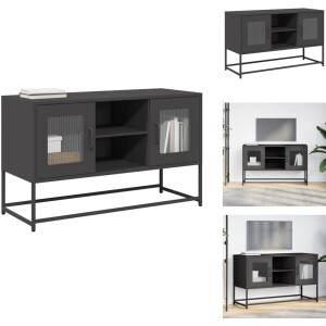 vidaXL Tv-meubel - Tv-kasten -Tv-standaard - Tv-meubel - Tv-meubel 100,5x39x60,5 cm staal zwart