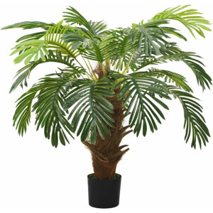 vidaXL - Kunstplant - met - pot - cycaspalm - 90 - cm - groen