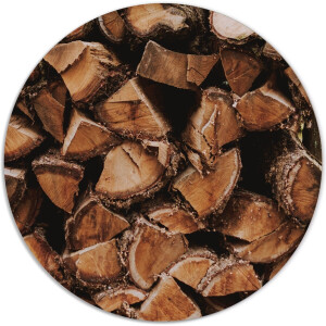 Label2X - Muurcirkel hout - Ø 80 cm - Forex - Multicolor - Wandcirkel - Rond Schilderij - Muurdecoratie Cirkel - Wandecoratie rond - Decoratie voor woonkamer of slaapkamer