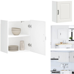 vidaXL Keuken Wandkast - Keuken Wandkasten - Keuken Wandmeubel - Gemonteerde Wandkast - Keukenwandkast Kalmar bewerkt hout wit