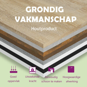 vidaXL Wandkast - Wandkasten - Hangkast - Hangende Kast - Wandkast 34,5x34x90 cm bewerkt hout grijs sonoma eikenkleurig