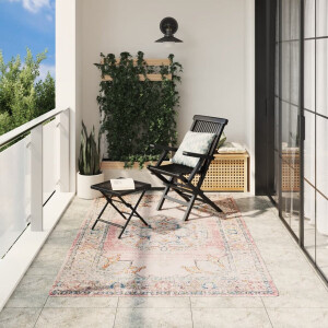 vidaXL Vloerkleed ARBIZU - Binnen & buiten - 160x230 cm Vloerkleed - Vintage Vloerkleed - Multicoloured Rug - Tapijten - Interieurdecoratie