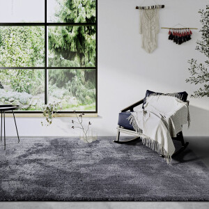 Flycarpets Hoogpolig vloerkleed - Olaf - Shaggy - Grijs 80x150 cm