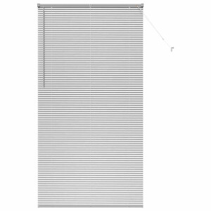 vidaXL - Raamjaloezie - met - gordijnen - Zilver - Aluminium