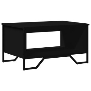 vidaXL Salontafel 75x51x40 cm bewerkt hout zwart - Salontafel - Salontafels - Bijzettafel - Woonkamertafel