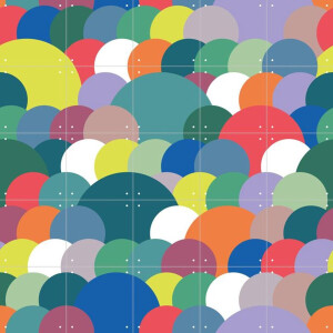 IXXI Circles, Markus Laible - 100 x 100 cm - Gratis ophangtool - Grote wanddecoratie en posters - Kleurrijk, Abstract, Illustraties, Geometrische