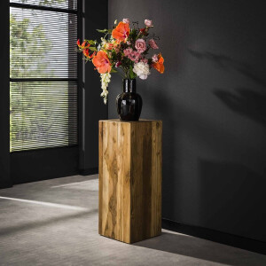 Giga Meubel Bloemenzuil Bole - Naturel Teakhout - 35x35x85cm