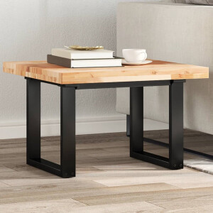 The Living Store Tafelblad vierkant 60x60x4 cm massief acaciahout - Houten Tafelblad - Acacia Tafelblad - Tweedehands Tafelblad - Vintage Tafelblad - Eetkamertafel Blad