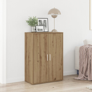 vidaXL - Dressoir - artisanaal - eikenkleurig - 60 - x - 31 - x - 84 - cm - Bewerkt - hout