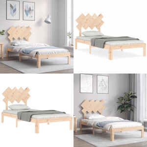 vidaXL Bedframe zonder matras massief grenenhout 90x200 cm - Bedframe - Bedframes - Bed - Eenpersoonsbed