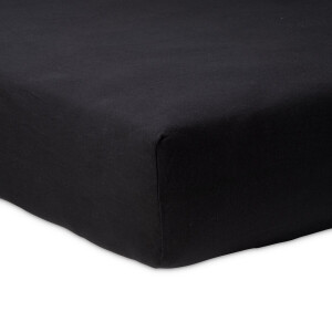 Vitality Pur - Hoeslaken 100% Katoen - Jersey stretch - Zwart - 140x200