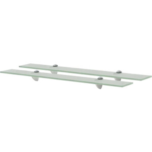 vidaXL Wandplanken - Zwevende Planken - Schappen zwevend 2 st 70x20 cm 8 mm glas - Glasplank - Designwanddecoratie - Modern Interieur