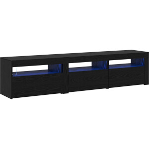 vidaXL - TV-kasten - 2 - pcs - Zwart - eiken - 180 - x - 35 - x - 40 - cm - Bewerkt - hout