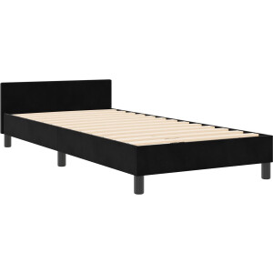 vidaXL - Bedframe - met - hoofdeinde - Zwart - 100 - x - 200 - cm - Fluweel