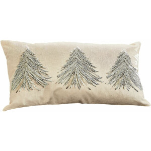 LOBERON Kussenhoes Amandique crème/zilverkleurig