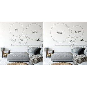 Label2X - Muurcirkel - Blaadje Groen - Ø 120 cm - Forex - Multicolor - Wandcirkel - Rond Schilderij - Bloemen en Planten - Muurdecoratie Cirkel - Wandecoratie rond - Decoratie voor woonkamer of slaapkamer