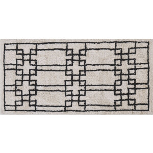 BELIANI TURHAL - Laagpolig vloerkleed - Beige - 80 x 150 cm - Katoen