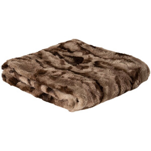 PTMD Clarisse Deken - 140x170x2 cm - Imitatie Bont - Bruin