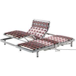 BELIANI STAR - Elektrische lattenbodem - Lichtgrijs - 180 x 200 cm - Staal