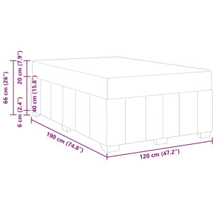 vidaXL - Bedframe - met - matras - Taupe - 120 - x - 190 - cm - Stof