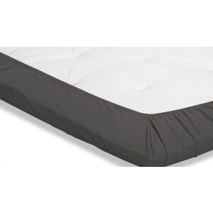 Beter Bed Select Jersey Hoeslaken Topper - 200 x 200/210/220 cm - 100% Katoen - Matrasbeschermer - Matrashoes - Antraciet