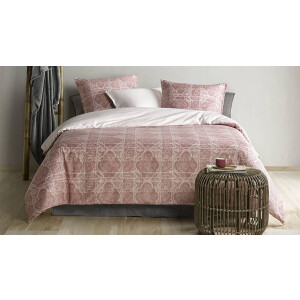 De Witte Lietaer Dekbedovertrek Katoen Satijn Crayon - Eenpersoons - 140 x 200/220 cm - Roze