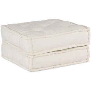 vidaXL - Poef - modulair - 70x70x36 - crèmekleurig - stof