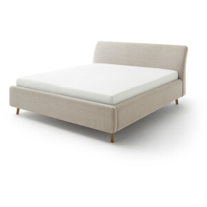 Meise Möbel Mila gestoffeerd bed met lattenbodem incl. houten lattenbodem/hoofdbord glad