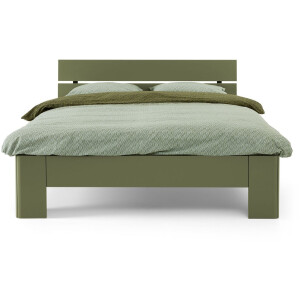 B Bright Bed Fresh met hoofdbord - 180 x 220 cm - rietgroen