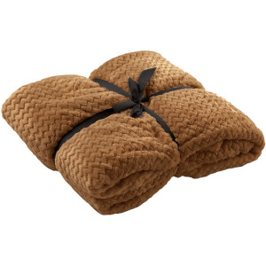 Dutch Decor - MARA - plaid 150x200 cm - superzachte deken - zigzagpatroon - Tobacco Brown - bruin