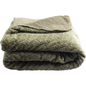 Gusta Plaid woondeken Teddy Groen 130 x 160 cm