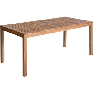 BELIANI OMBRIANO - Tuintafel - Lichtbruin - 180 x 90 cm - Acaciahout