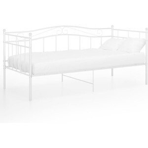 vidaXL - Slaapbank - metaal - wit - 90x200 - cm