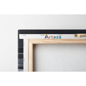 Artaza Canvas Schilderij Drieluik Abstracte Kunst - Zwart met Witte Lijnen - 120x60 - Foto Op Canvas - Canvas Print
