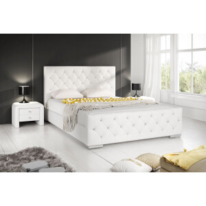 Meubella - Tweepersoonsbed Aventura Diamond - Wit - 160x200 cm