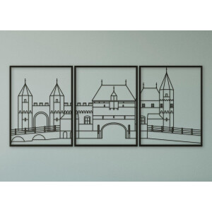Wanddecoratie | De Koppelpoort Amersfoort - L (60x145cm)
