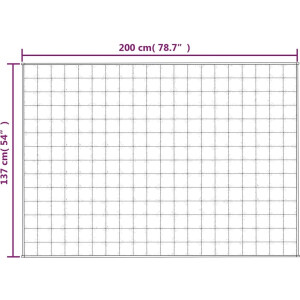 vidaXL Verzwaringsdeken - 137x200 cm - 6 kg - crèmekleurig Slaapdeken - Verzwaringsdeken - Comfortabele Deken - Deken Voor Goede Nachtrust - Deken Voor Stressreductie