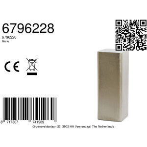 Light & Living Zuil Alurio - Zilver - 30.5x30.5x80cm - Modern