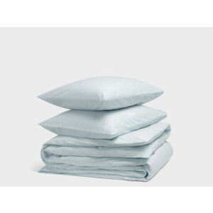 Yumeko dekbedovertrek percal katoen lichtblauw 200x220+2/60x70 - Bio, eco & fairtrade