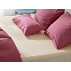 Yumeko hoeslaken percal katoen lichtgeel 90x200x30 - Bio, eco & fairtrade
