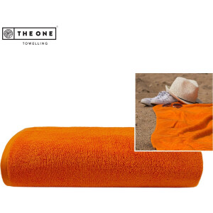 The One Towelling Classic Supersize strandlaken - 100 x 210 cm - Extra grote handdoek - 100% Gekamd katoen - Oranje