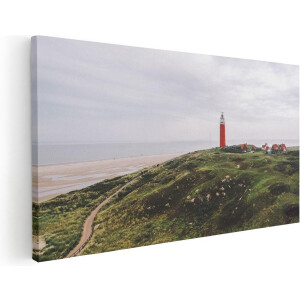 Artaza Canvas Schilderij Vuurtoren Texel - 100x50 - Groot - Foto Op Canvas - Canvas Print