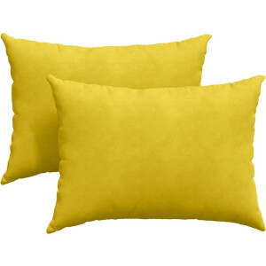 vidaXL - Zitkussens - 2 - pcs - Geel - 70 - x - 50 - cm - Corduroy - stof