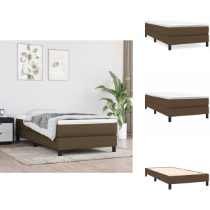 vidaXL Bedframe - Bedframes - Slaapmeubel - Bedbodem - Bedframe zonder matras 80x200 cm stof donkerbruin