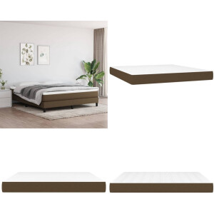 vidaXL Pocketveringmatras 160x200x20 cm stof donkerbruin - Pocketveringmatras - Pocketveringmatrassen - Matras - Pocketvering Matras