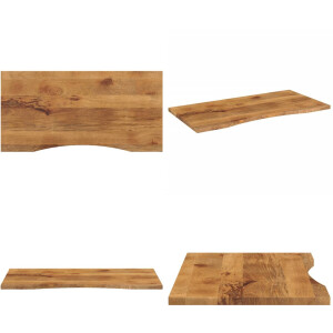 vidaXL Bureaublad met ronding 110x60x2,5 cm massief ruw mangohout - Bureaublad - Bureaubladen - Tafelblad - Vervangend Tafelblad