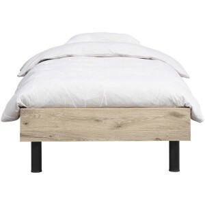 Leen Bakker - Bed Nova - Eikenkleur - 90x200 Cm - Spaanplaat - Bruin