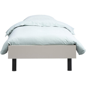 Leen Bakker - Bed Nova - Kiezelkleur - 90x200 Cm - Spaanplaat - Beige#Taupe