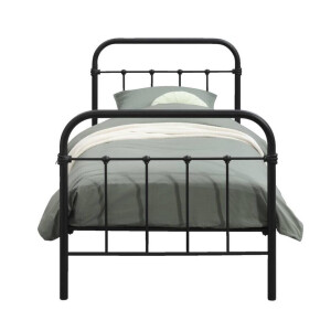 Leen Bakker - Bed Anne - Mat Antraciet - 90x200 Cm - Metaal - Grijs